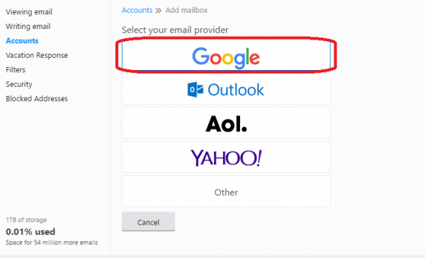 connect Gmail with Yahoo